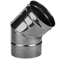 Отвод 45° без изол (НЕРЖ-321/0,8) d-250 (Дымок-Lux)