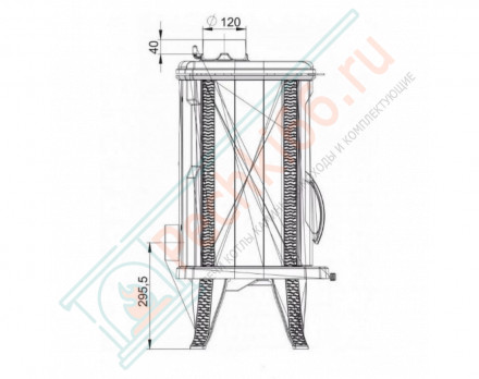 Печь-камин чугунная Eliptiko (Guca)