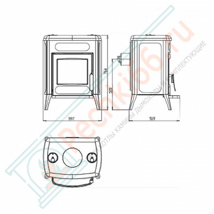 Чугунная печь Amity 3 (Plamen)