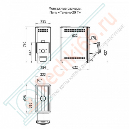 Печь для бани Тамань-20 Т (2017) (Теплодар)