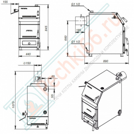 Котел полуавтоматический Тополь-М Turbo 30 (Zota) 30 кВт