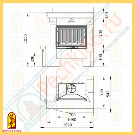 Облицовка Аллегро 700 Левая, бело-серый, серый (Мета)