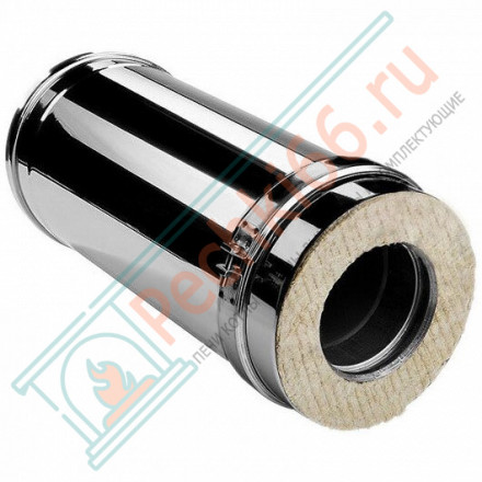 Сэндвич труба V50R с изол L=500 (AISI-321/0,8-ОЦИНК-RAL/0,5) d-200/300 (Вулкан-Cerablanket)