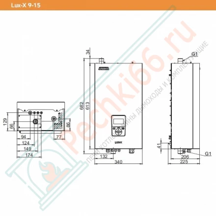Электрический котел Lux- X 12 (Zota) 12 кВт