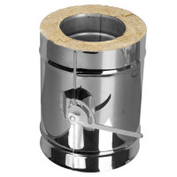 Задвижка повортная с механизмом фиксации V50R с изол (AISI-321/0,8-AISI-304/0,5) d-104/200 (Вулкан-Cerablanket)