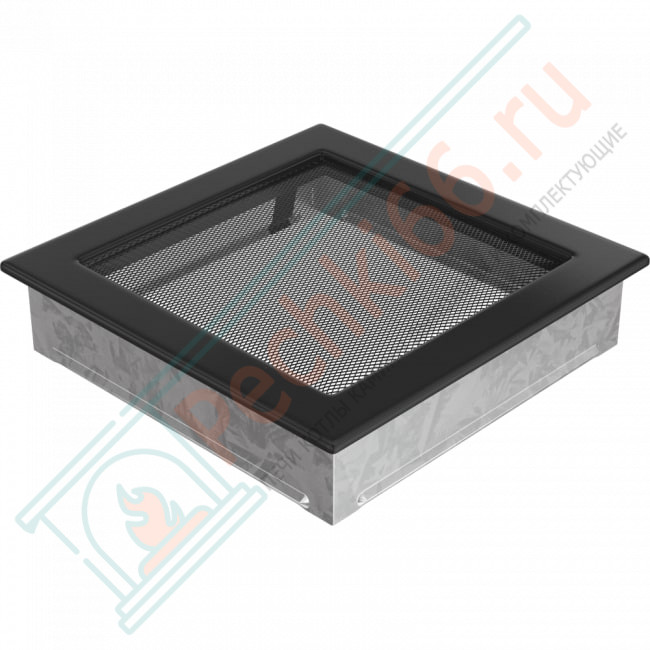 Решётка вентиляционная каминная черная 220х220 22C (Kratki)