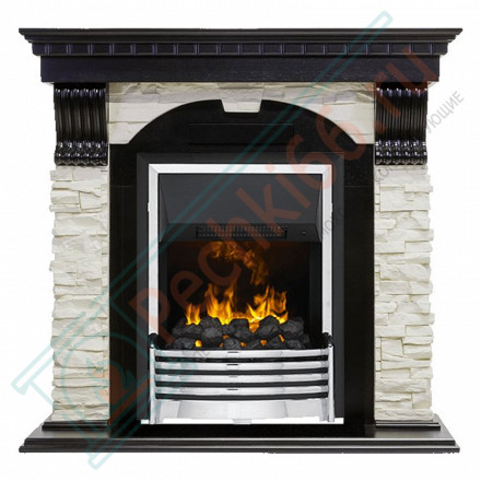 Электрокаминокомплект Dublin - Венге / Сланец белый с очагом Flagstaff