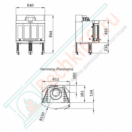 Чугунная топка I 400 panorama (Jotul)