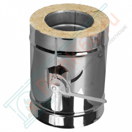 Задвижка повортная с механизмом фиксации V50R с изол (AISI-321/0,8-AISI-304/0,5) d-120/220 (Вулкан-Cerablanket)