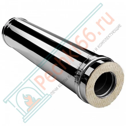 Сэндвич труба V50R с изол L=1000 (AISI-310S/0,8-ОЦИНК-RAL/0,5) d-250/350 (Вулкан-Cerablanket)