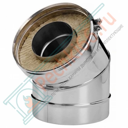 Отвод 15° V50R с изол (AISI-310S/0,8-ОЦИНК-RAL/0,5) d-150/250 (Вулкан-Cerablanket)