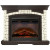 Электрический Каминокомплект Glasgow - Темный дуб/Белый (Высота 1100мм) с очагом Symphony 26'' DF2608-INT