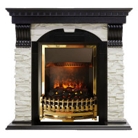 Электрокаминокомплект Dublin - Венге / Сланец белый с очагом Atherton