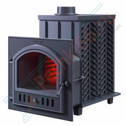 Чугунная печь для бани Комплект GFS ЗК 18 (П) Президент 850/50 Серпентинит (ТехноЛит)
