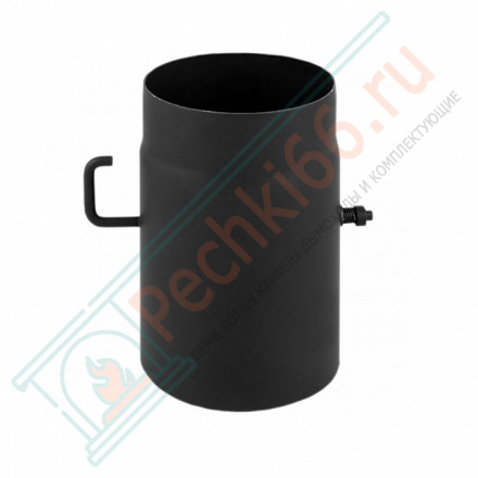 Труба L=250 с шибером, черная d-180 (Darco)