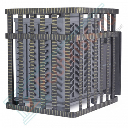 Чугунная печь для бани Гефест GFS-ЗК 45 (М) в сетке (ТехноЛит)
