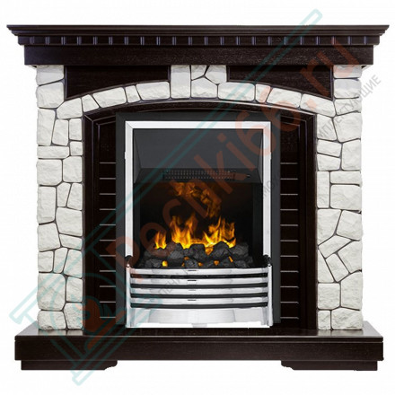 Электрический Каминокомплект Glasgow - Венге / Белый с очагом Flagstaff