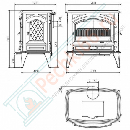 Чугунная печь 760GM (Dovre)