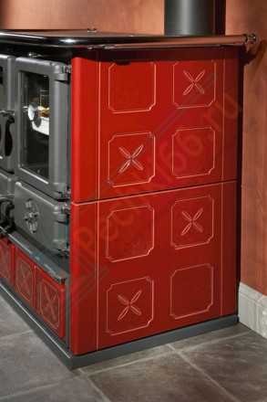 Печь с варочной поверхностью Rosetta Maiolica, цвет Бордовый (La Nordica)