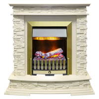 Каминокомплект Luzern - Слоновая кость с электрическим очагом Danville Black FB2