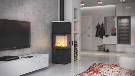 Печь-камин Quadroom, коричневая сталь (Defro-Home) 9,6кВт