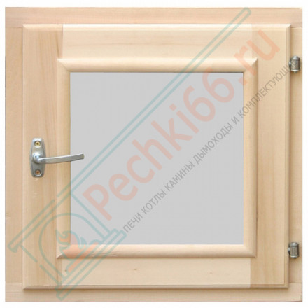 Окно для бани 600х600 мм, листв. порода, стеклопакет (DoorWood)