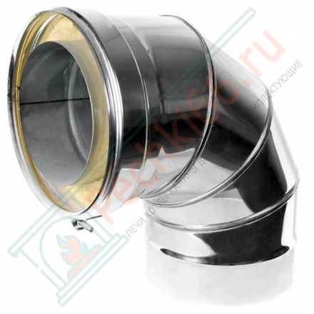 Сэндвич-отвод 90° (AISI-316L/0,5-AISI-304/0,5) d-130/230 (Craft-GS-50)