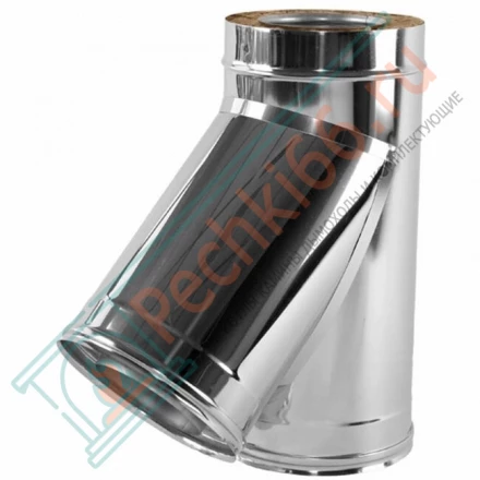 Тройник 45° V50R с изол (AISI-321/0,8-ОЦИНК-RAL/0,5) d-130/230 (Вулкан-Cerablanket)