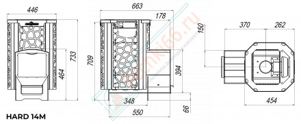 Печь для бани Hard 16M Хохлома (Сталь-Мастер)