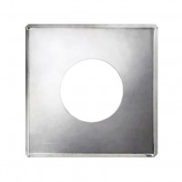 Фланец 600x600 на трубу с изол (НЕРЖ-430/0,5) d-200/280 (Дымок)