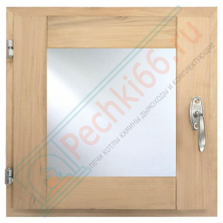 Окно для бани 600х600 мм, ольха, стеклопакет