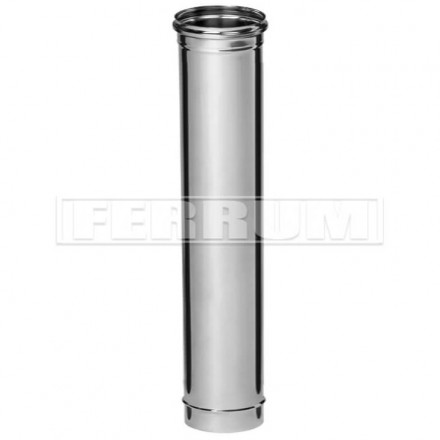 Дымоход L=1м (НЕРЖ-430/1.0) d-115 (Ferrum HF Plus)