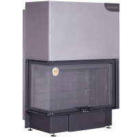 Топка Дельта 1000 LB два стекла левая черный шамот (Экокамин)