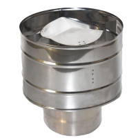 Оголовок с дефлектором (НЕРЖ-439/0,5-НЕРЖ-439/0,5) d-130/200 (УМК)