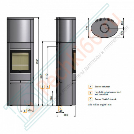 Печь-камин Scan 68-13 High Top BP (Scan)