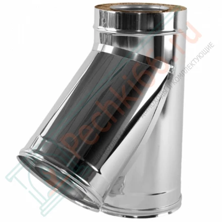 Тройник 45° V50R с изол (AISI-321/0,8-AISI-304/0,5) d-150/250 (Вулкан)